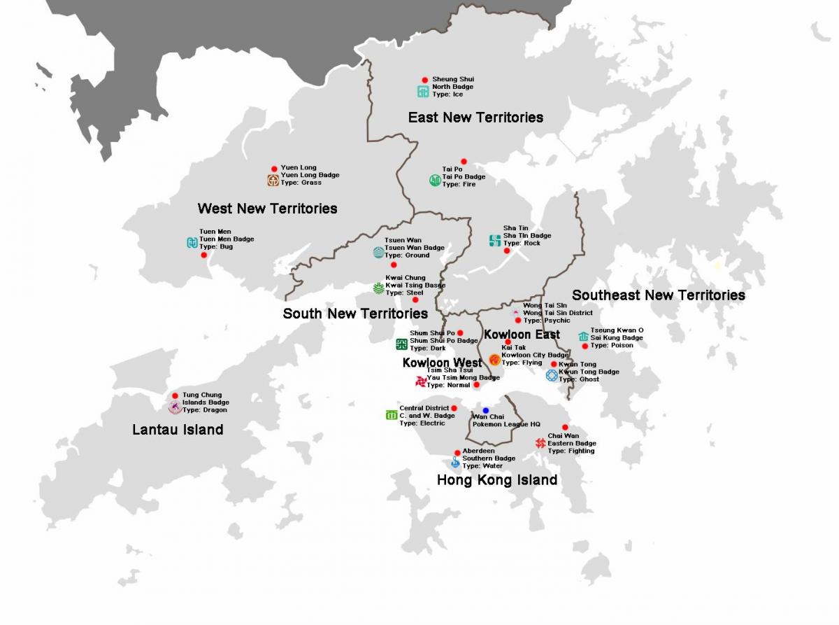 peta Hong Kong daerah