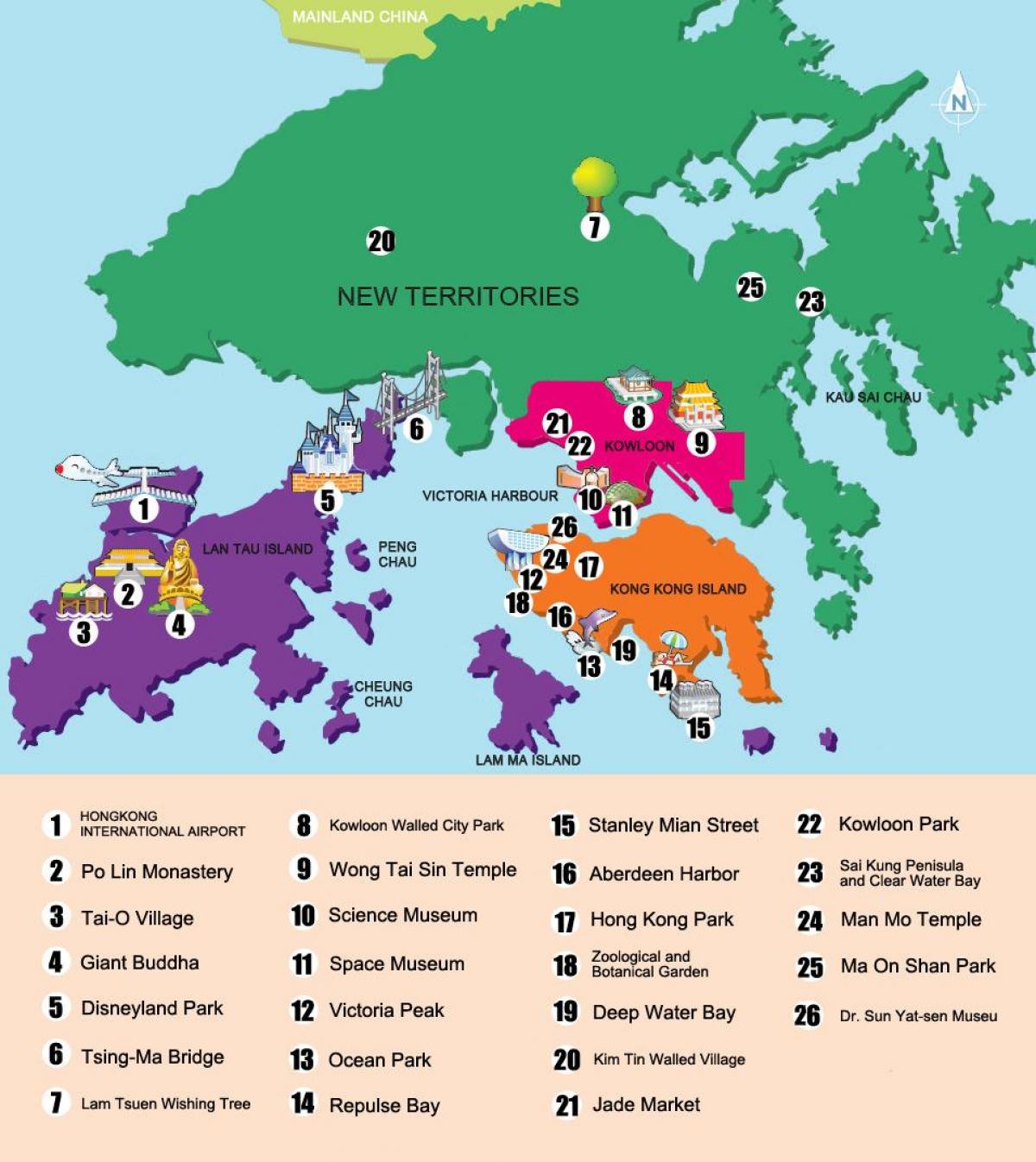 peta wilayah-wilayah baru Hong Kong