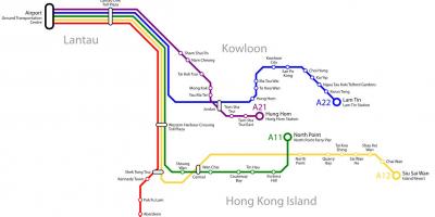 Hong Kong bas peta laluan