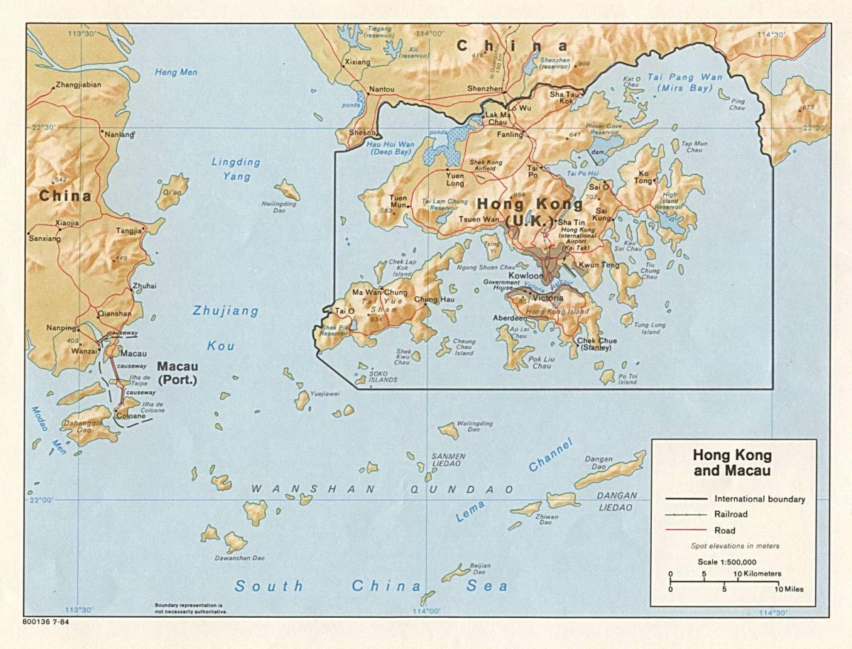 peta Hong Kong dan Macau