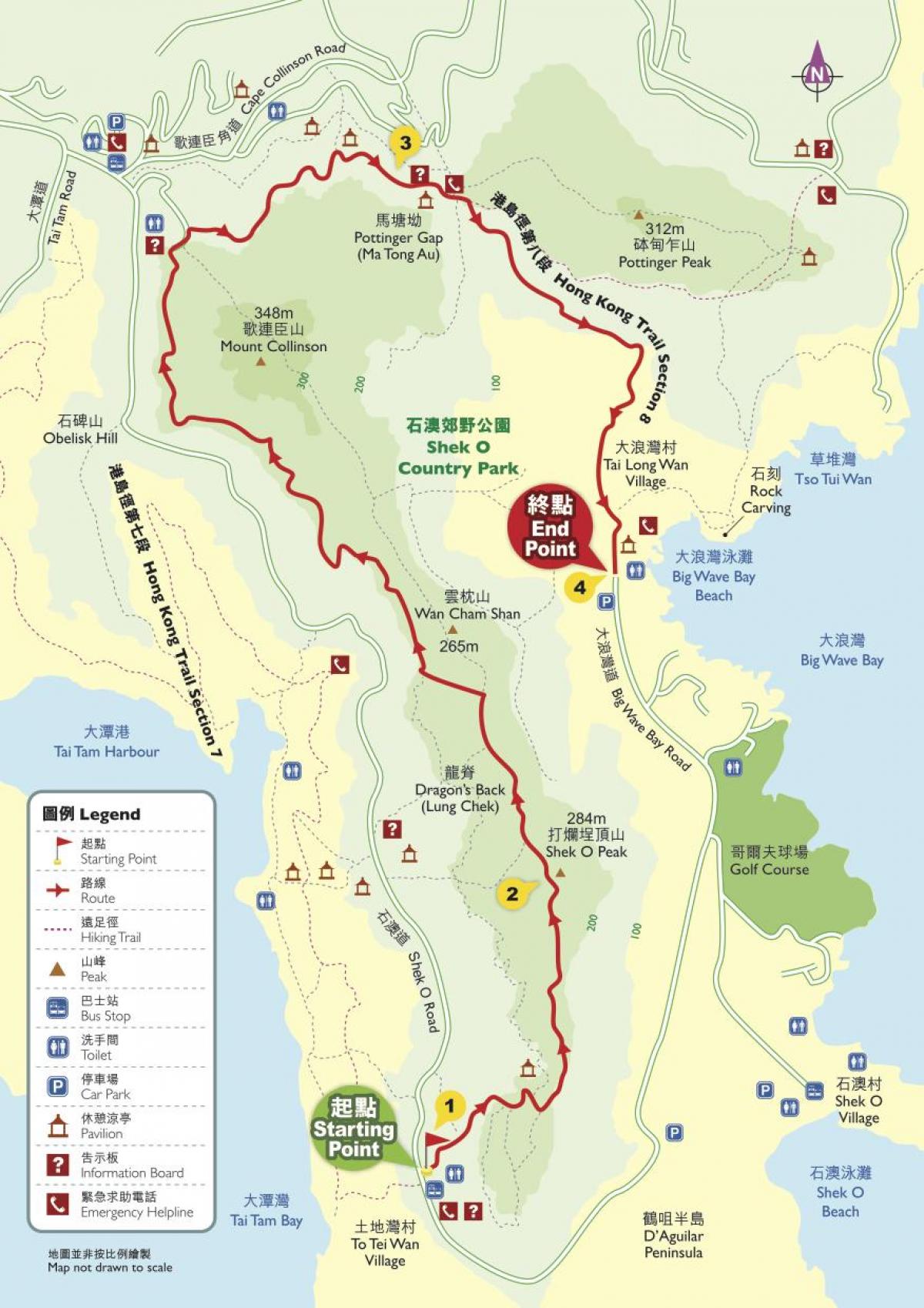 mendaki peta Hong Kong