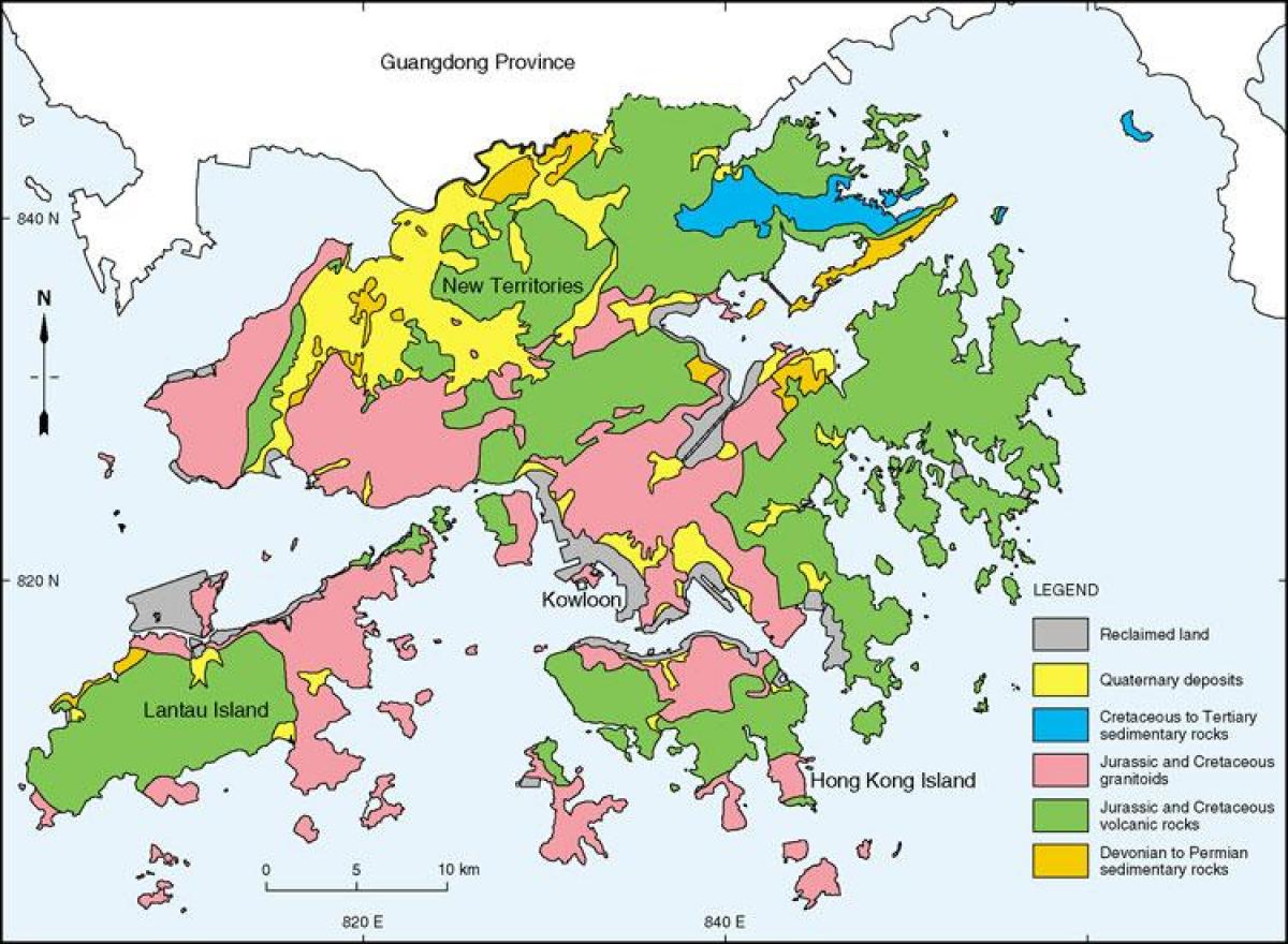 geologi peta Hong Kong