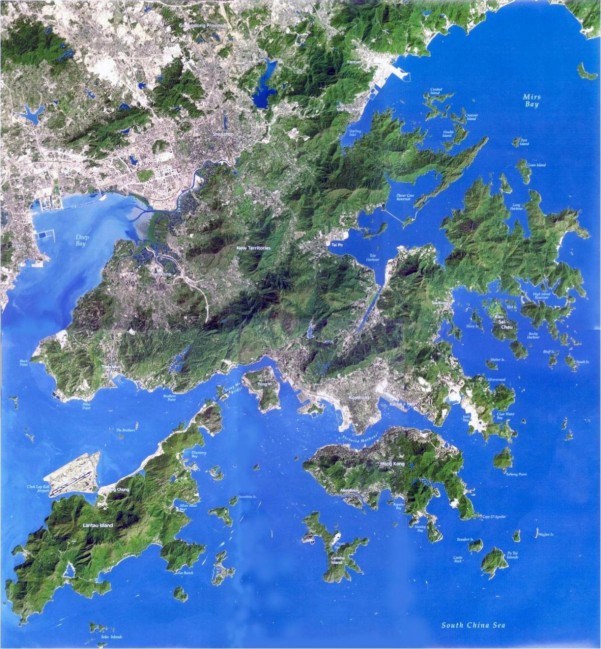 peta satelit Hong Kong