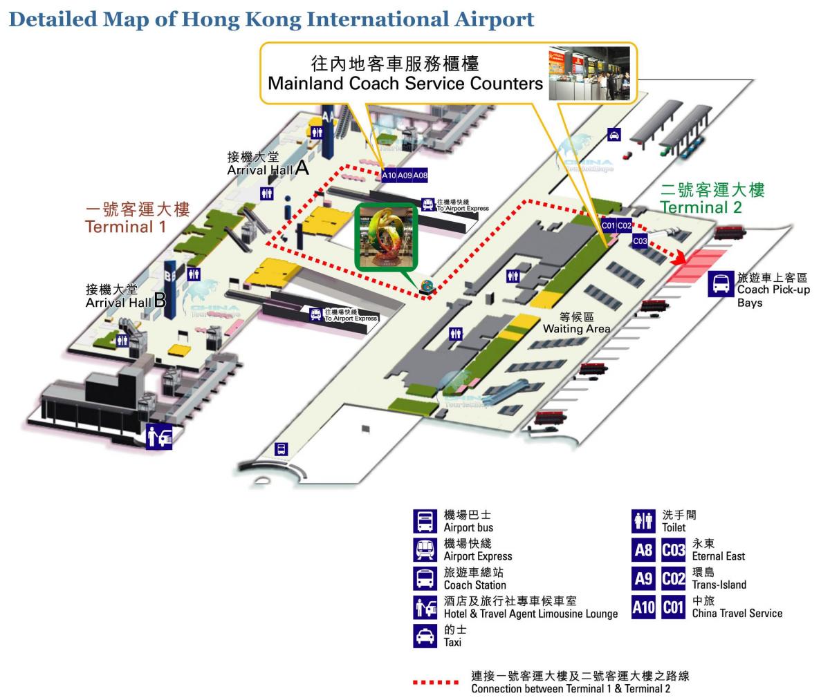 Hong Kong airport peta terminal 1 2