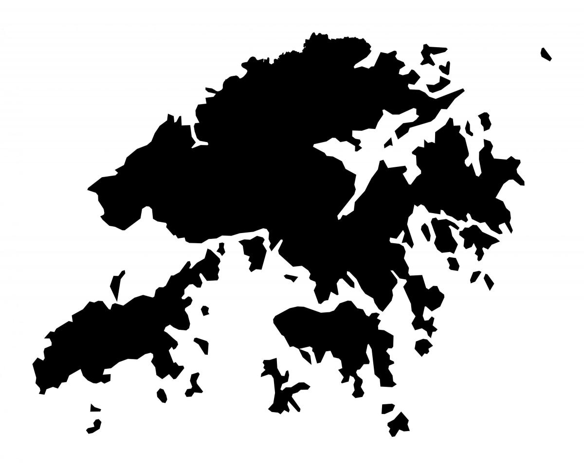 peta Hong Kong vektor
