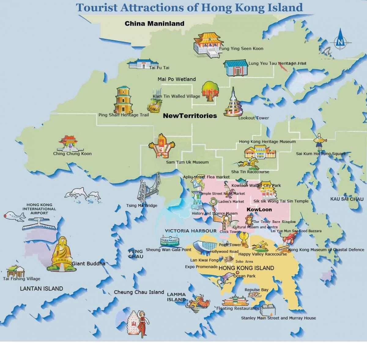 peta pulau Hong Kong