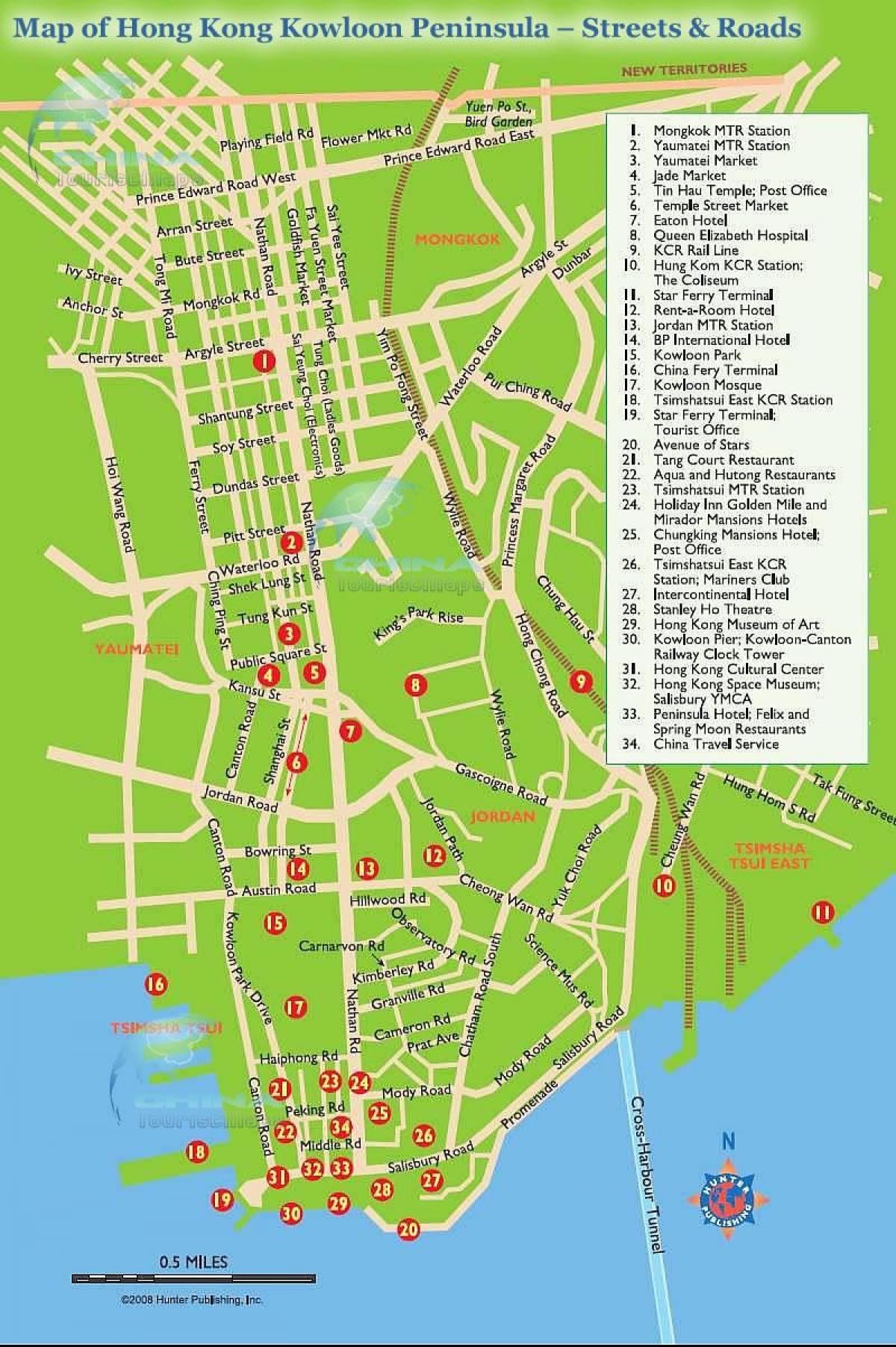 peta jalan Nathan Hong Kong