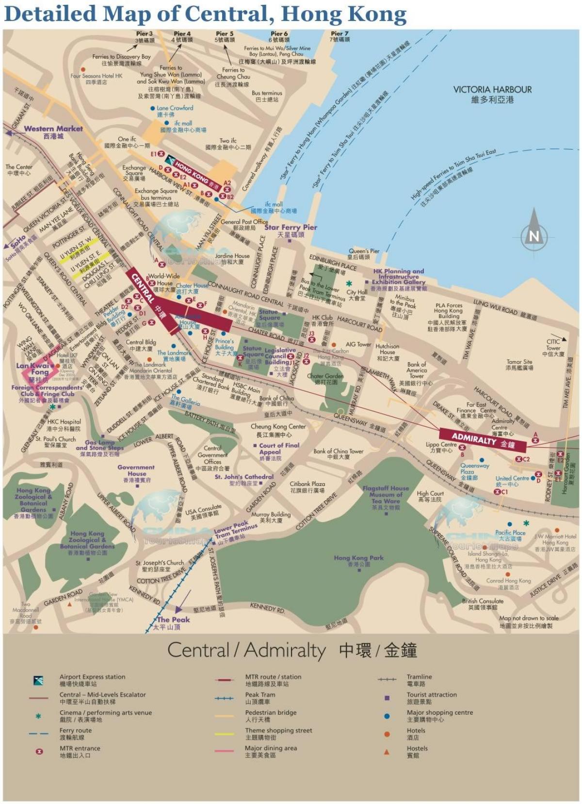 Hong Kong tengah peta